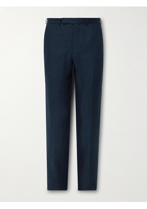 Zegna - Slim-Fit Oasi Lino Twill Suit Trousers - Men - Blue - IT 46