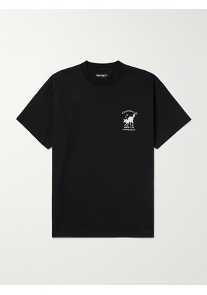 Carhartt WIP - Icons Logo-Embroidered Organic Cotton-Jersey T-Shirt - Men - Black - S