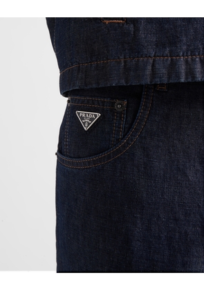 Five-pocket chambray jeans
