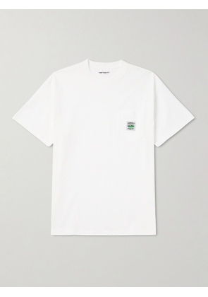 Carhartt WIP - Logo-Appliquéd Organic Cotton-Jersey T-Shirt - Men - White - XS