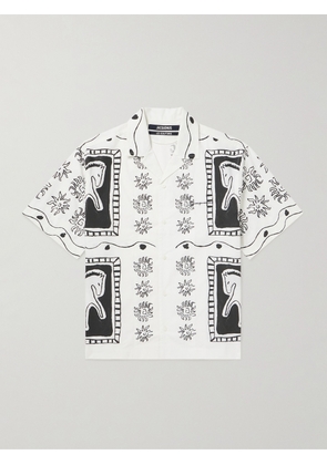 Jacquemus - Jean Camp-Collar Printed Cotton Shirt - Men - White - IT 44