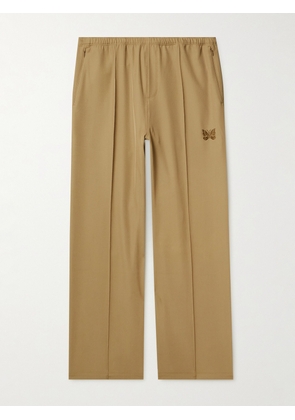 Needles - Straight-Leg Logo-Embroidered Twill Trousers - Men - Brown - S