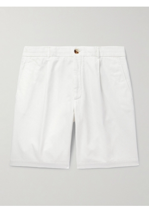 Brunello Cucinelli - Straight-Leg Cotton-Twill Shorts - Men - White - IT 44