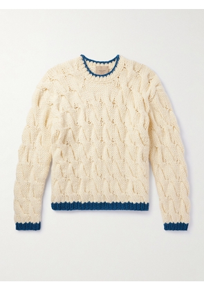 Federico Curradi - Cable-Knit Wool Sweater - Men - Neutrals - M