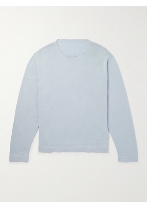 Stòffa - Mélange Mouliné-Cotton Sweater - Men - Blue - IT 46