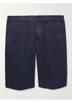 Canali - Straight-Leg Cotton-Twill Shorts - Men - Blue - IT 46
