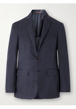 Canali - Slim-Fit Linen and Silk-Blend Blazer - Men - Blue - IT 46
