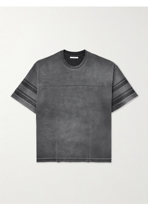 John Elliott - Rush Practice Striped Cotton-Jersey T-Shirt - Men - Gray - XS