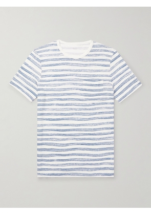 Hartford - Slim-Fit Striped Linen T-Shirt - Men - Blue - S