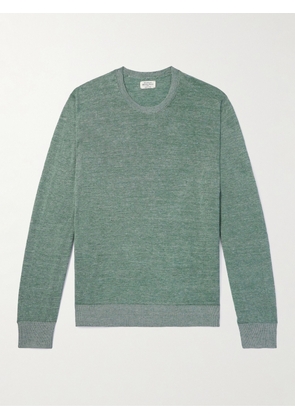 Hartford - Linen and Cotton-Blend Sweater - Men - Green - S