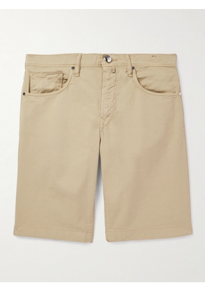 Incotex - Straight-Leg Stretch-Cotton Bermuda Shorts - Men - Neutrals - UK/US 28