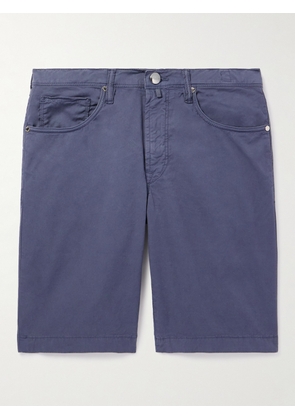 Incotex - Straight-Leg Stretch-Cotton Bermuda Shorts - Men - Blue - UK/US 28