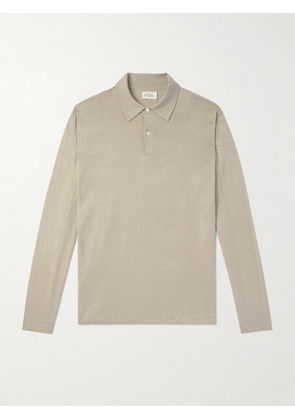 Hartford - Linen and Cotton-Blend Polo Shirt - Men - Neutrals - S