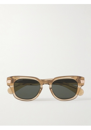 Gucci - D-Frame Acetate and Gold-Tone Sunglasses - Men - Neutrals