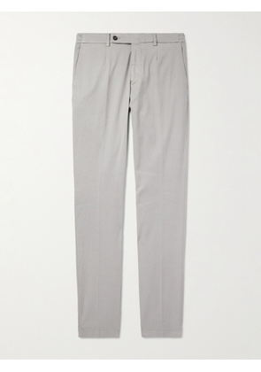 Thom Sweeney - Straight-Leg Stretch-Lyocell and Cotton-Blend Twill Chinos - Men - Gray - IT 46