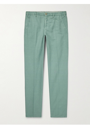 Incotex - Venezia 1951 Slim-Fit Straight-Leg Chinolino Trousers - Men - Green - IT 44