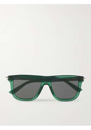 Gucci Eyewear - Square-Frame Acetate Sunglasses - Men - Green