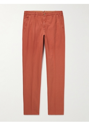 Incotex - Venezia 1951 Slim-Fit Straight-Leg Chinolino Trousers - Men - Orange - IT 44