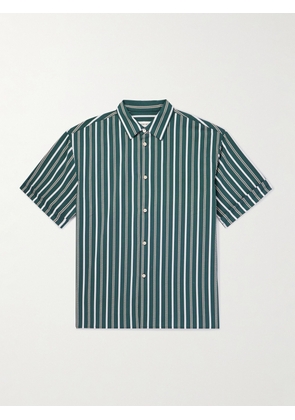 A Kind Of Guise - Elio Striped Textured-Cotton Shirt - Men - Green - S