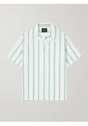 Portuguese Flannel - Donatella Convertible-Collar Embroidered Cotton Shirt - Men - White - XS