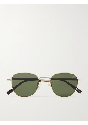 Dunhill - Round-Frame Gold-Tone and Tortoiseshell Acetate Sunglasses - Men - Gold