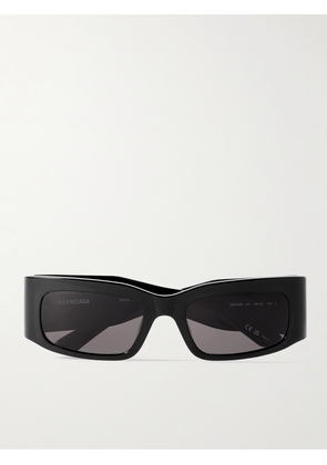 Balenciaga - Rectangular-Frame Acetate Sunglasses - Men - Black