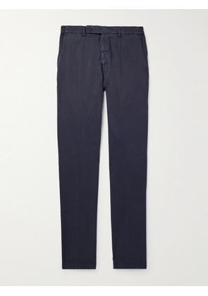 Thom Sweeney - Straight-Leg Stretch-Lyocell and Cotton-Blend Twill Chinos - Men - Blue - IT 46