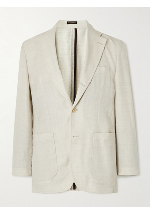 Rubinacci - Herringbone Wool, Silk and Linen-Blend Suit Jacket - Men - Neutrals - IT 46