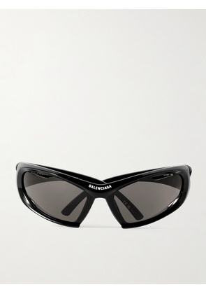 Balenciaga - Wrap-Around Acetate Sunglasses - Men - Black