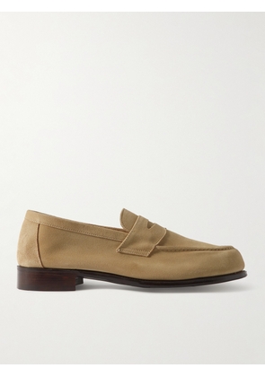 George Cleverley - Cannes Suede Penny Loafers - Men - Neutrals - UK 6