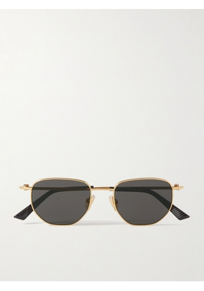 Bottega Veneta - Round-Frame Gold-Tone Sunglasses - Men - Gold