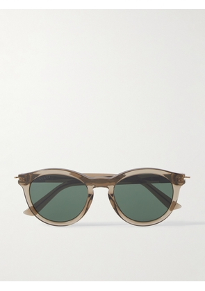 Gucci - Round-Frame Recycled-Acetate Sunglasses - Men - Brown