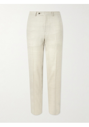 Rubinacci - Luca Tapered Herringbone Linen Suit Trousers - Men - Neutrals - IT 44