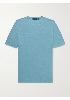 Incotex - Zanone Stretch-Linen T-Shirt - Men - Blue - IT 44
