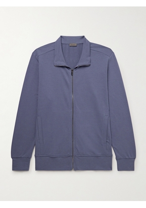 Zimmerli - Stretch Modal and Cotton-Blend Jersey Track Jacket - Men - Blue - S