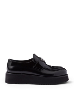 Prada Brushed Leather Loafers 45