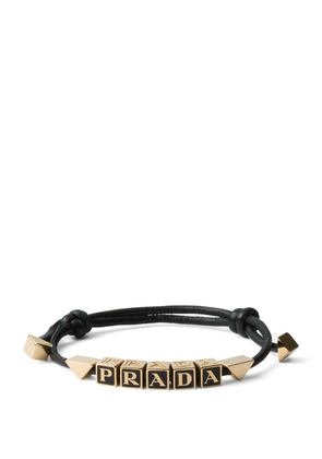 Prada Nappa Leather Logo Bracelet