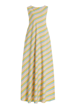 Marrakshi Life - Exclusive Striped Cotton Maxi Dress - Yellow - XS - Moda Operandi