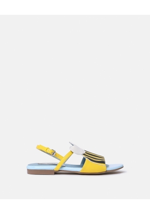 Stella McCartney - Bumblebee Slingback Sandals, Woman, Yellow, Size: 33