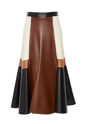 Chloé - Patchwork Leather Midi Skirt - Multi - FR 42 - Moda Operandi