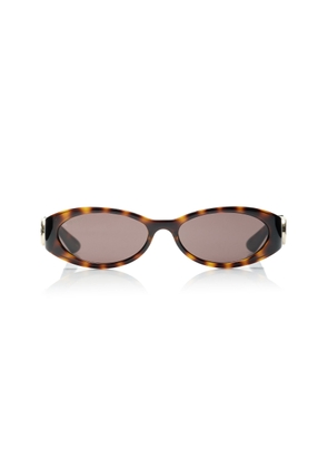 Gucci - Oval-Frame Bio-Nylon Sunglasses - Brown - OS - Moda Operandi
