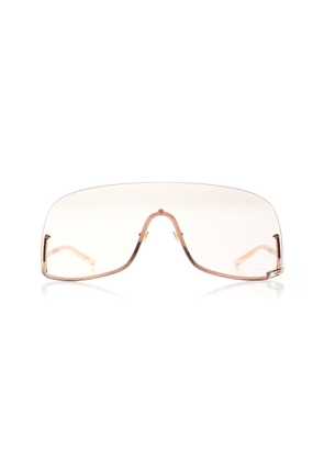 Gucci - Mask-Frame Metal; Bio-Nylon Sunglasses - Pink - OS - Moda Operandi