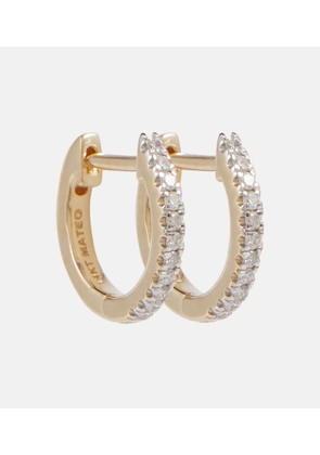 Mateo 14kt gold huggie earrings with diamonds