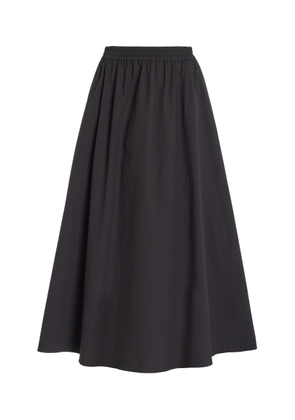 Matteau - Relaxed Everyday Cotton Skirt - Black - 2 - Moda Operandi