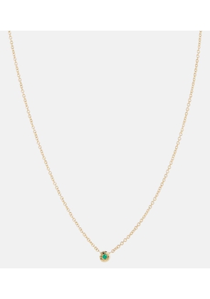 Octavia Elizabeth Nesting Gem 18kt gold necklace with emerald