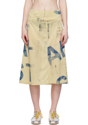 SC103 Beige Shade Midi Skirt
