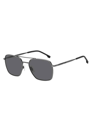 Hugo Boss Polarized Grey Navigator Mens Sunglasses BOSS 1414/S 0R80/M9 57