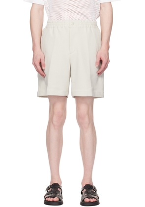 Solid Homme Off-White Flap Pocket Shorts