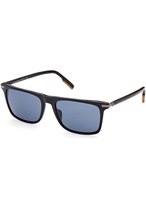 Ermenegildo Zegna Blue Rectangular Mens Sunglasses EZ0204 01V 56