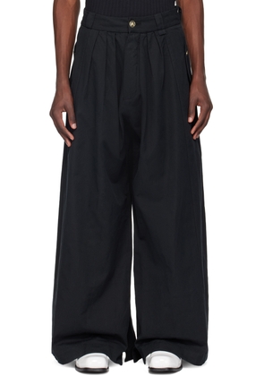 WILLY CHAVARRIA Black Wide-Leg Trousers